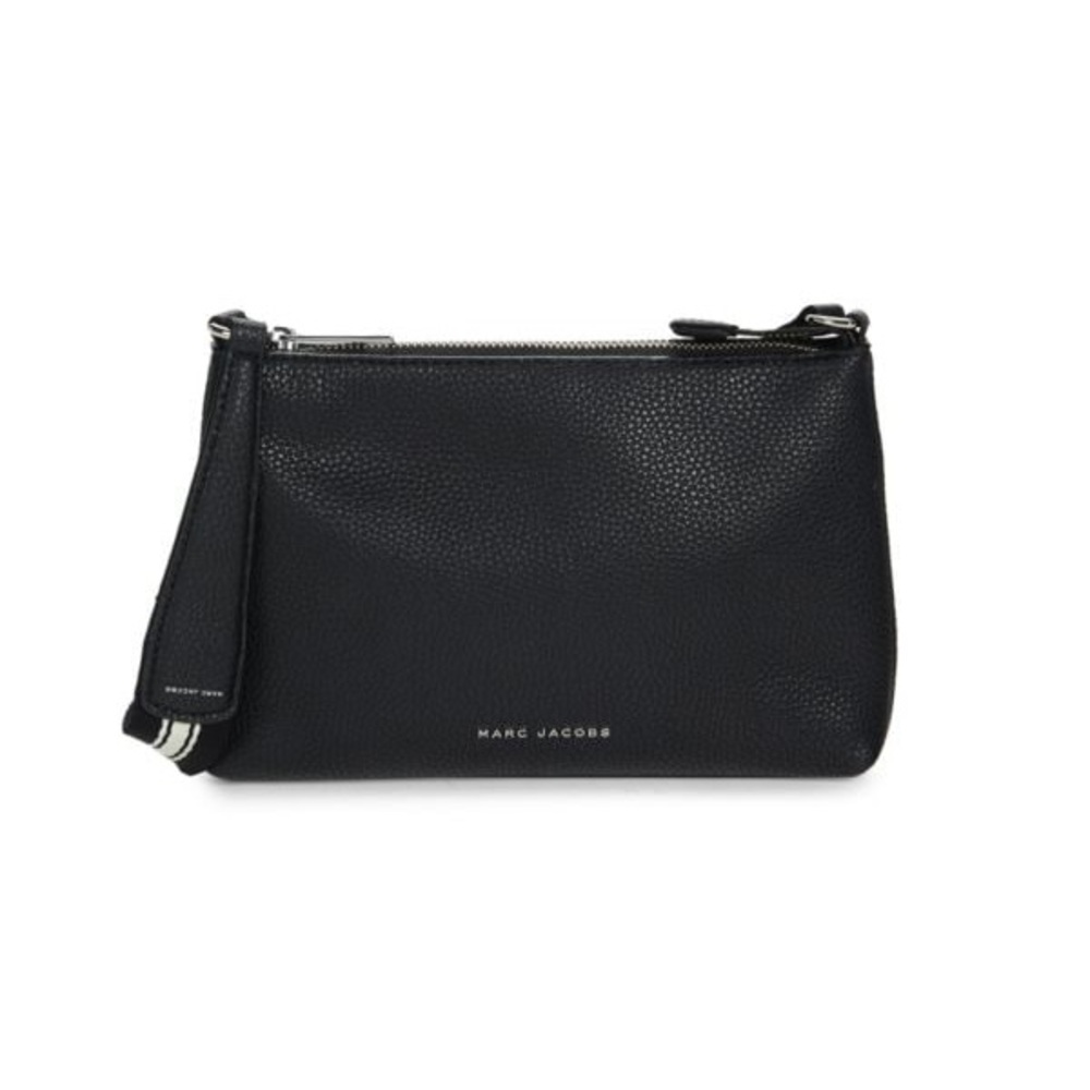 Marc Jacobs Cosmo Leather Crossbody Bag - Black and White Strap